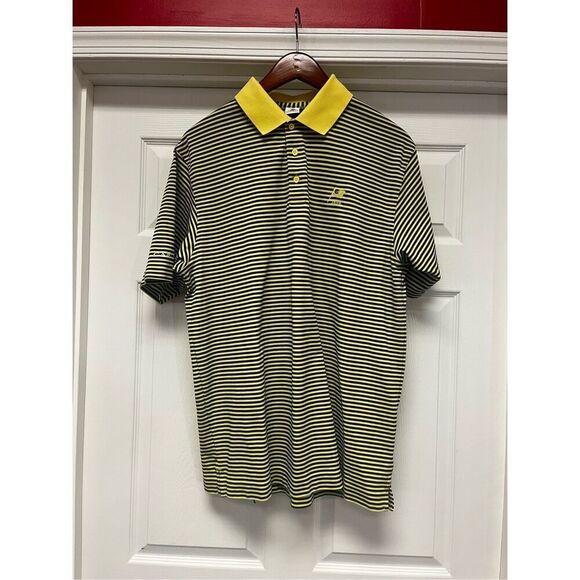 Cabo Shirt Company Polo Yellow & Black Stripe Sz L NWOT - Picture 2 of 8